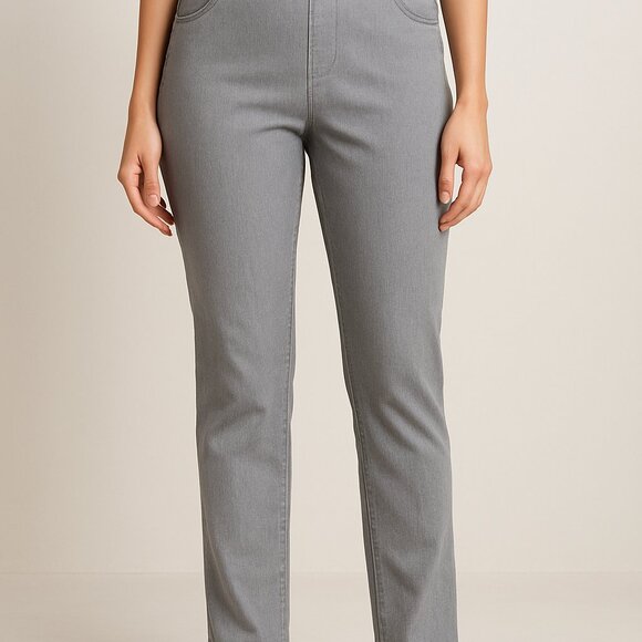 Draper’s & Damon’s Gray Pull-On Stretch Pants - Picture 1 of 4
